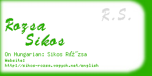 rozsa sikos business card